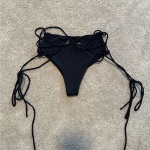 Frankie's Bikinis Black Tie Bikini Bottom